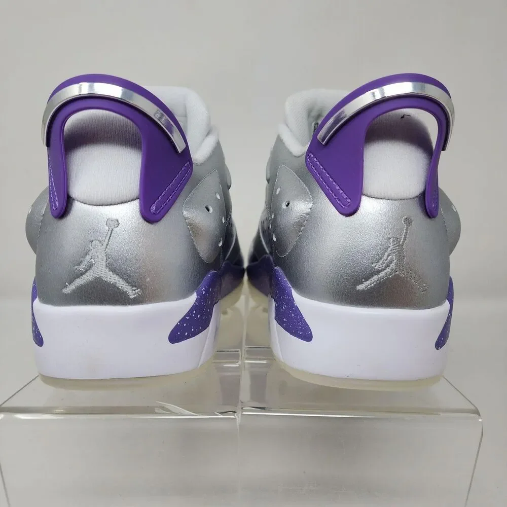 Jordan Nike Air Jordan 6 Low Golf Shoes Mens 8.5 Purple Silver Spiked Cleats
